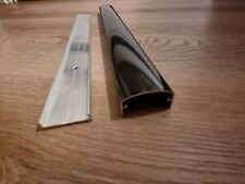 Design Alu Kabelkanal Big Mouth Schwarz Klavierlackoptik 50x5x2,5 Aluminium 