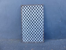 Antikes französisches Türgitter aus Gusseisen mit Rauten Design 90x53 cm