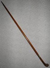 Vintage Treen Hittadu Malediven Walking Sunday Golfschläger/Stock - Messinghalsband