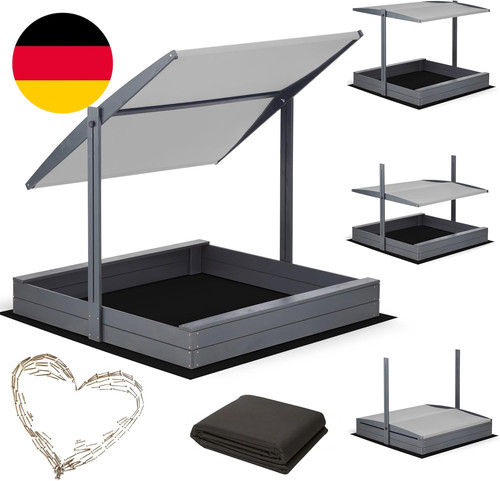 Sandkasten mit dach 120x120 - dach,