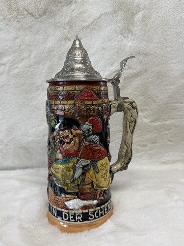 Alter bierkrug zinndeckel - alter,
