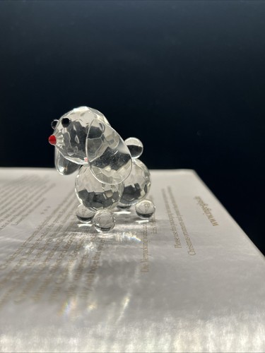 Kristall hund glasfigur - kristall,