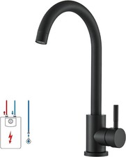 Niederdruck Küchenarmatur Schwarz Einhand Wasserhahn Küche Mischbatterie 360°