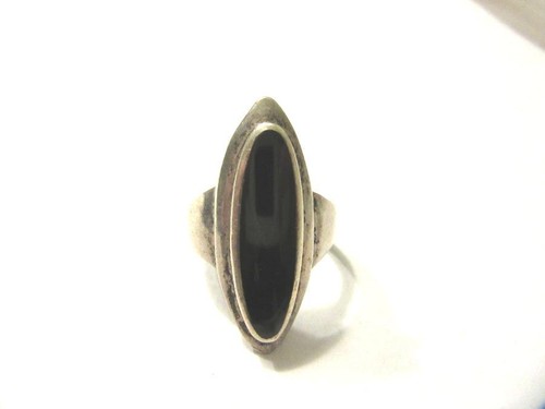 Antiker silberring mit onyx - mit,