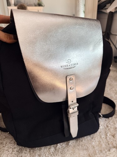 Wind vibes black backpack - wind, &
