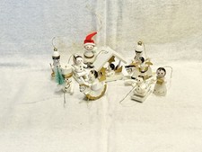 11er Set Holz Figuren Weiß