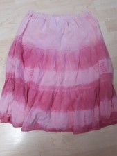 Toller langer Batik Sommer Rock pink-rosa - Gr. 140 Gummizug 