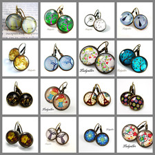 Ohrringe cabochon motive - ohrringe,