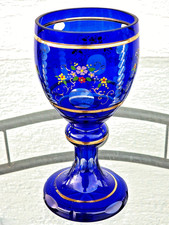 Antike Böhmen Kobalt Glas