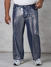 Herren Baggy Jeans beschichtet