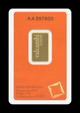 Goldbarren  10 Gramm / 999,9 Gold  „Valcambi“ in Blisterkarte, zertifiziert