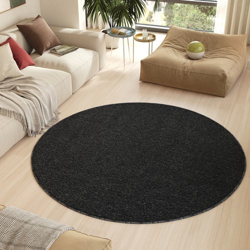 Teppich rund grau dunkelgrau - grau,