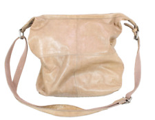 Varese Damen Beutel Tasche Leder genarbt grau-beige Schultertasche groß PB391