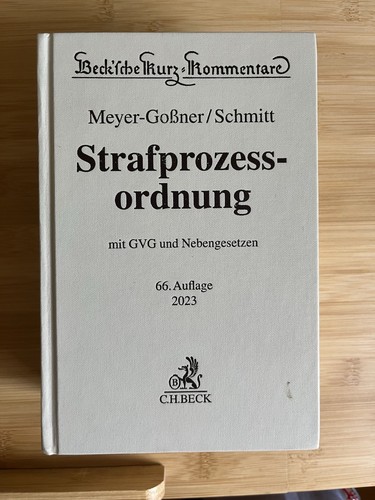 Meyer goßner schmitt - meyer-goßner/schmitt, stpo