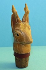 Alte Holz Schnapsnase Reh / Ausgießer / Wooden Pourer Deer / Verseur en Bois