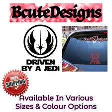 DRIVEN BY A JEDI AUTO HINTENFENSTER LOGO VINYL ABZIEHBILD TRANSFER AUFKLEBER STYLING STIL