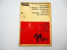 Fahr KS 6 6D 8 8D Kreiselschwader Ersatzteilliste Ersatzteilkatalog 1970