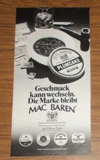 Seltene Werbung MAC BAREN