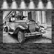XXL Oldtimer Taxi auf Leinwand