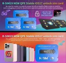 R-SIM19 QPE Stabile Nano Unlock Karte für iPhone 15 14 13 12 11 RSIM 19 iOS17