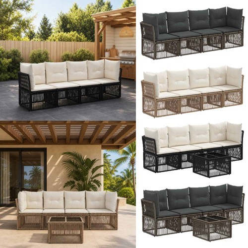 Gartensofa set poly - gartensofa-set, poly-rattan