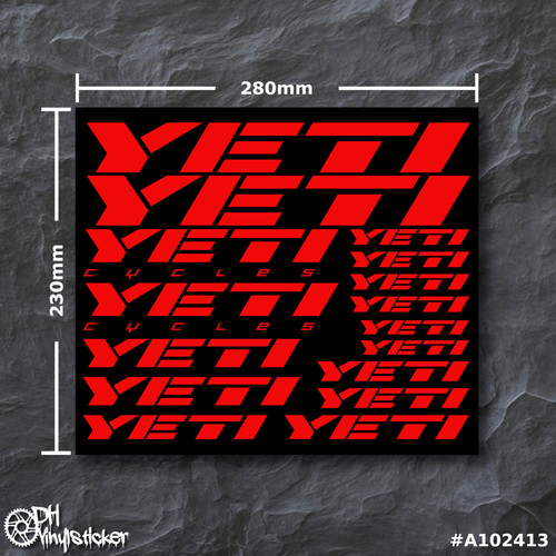 Yeti stickersatz rot - stickersatz, |