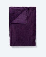 1x Edelzeit Kaninchenfell Optik Wendedecke Wohndecke XXL 170 x 220 cm  Aubergine