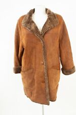 HIDE SOCIETY CANADA Damen Mantel Lammfellmantel  Ledermantel Gr. DE 44 Braun