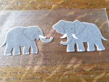 Stoffsticker, Sticker 90 er Jahre, 2 Elefanten 