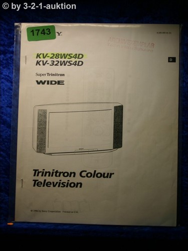 Sony bedienungsanleitung - bedienungsanleitung, kv