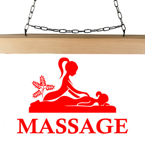 Led leuchtschild massage - leuchtschild,