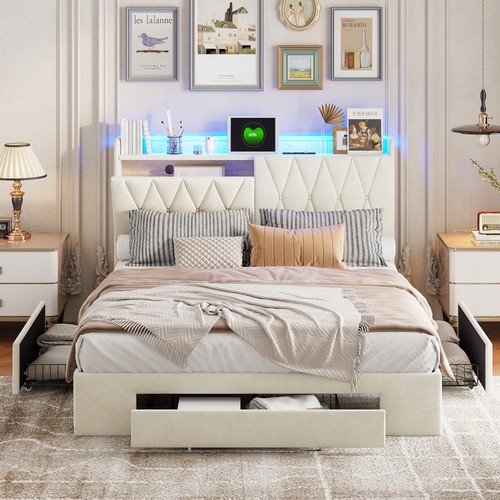 Doppelbett 160x200cm mit led - mit,