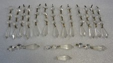 13 alte Glasprismen - Strass / Lüster - Behang / Ersatz für Kronleuchter (8)