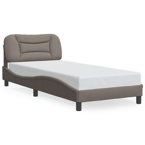 Bettgestell mit kopfteil taupe - bettgestell,