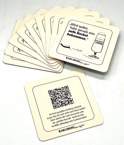 Stück bierdeckel karlsberg - bierdeckel,