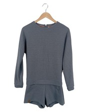 NAKETANO Kurzer Jumpsuit Damen Hose Gr. DE 34 hellgrau Casual-Look