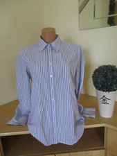 Marco Pecci Damen Bluse Gr. 40 flieder-weiß gestreift langarm