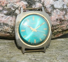 original RUHLA Anker Antimagnetic Herrenuhr DDR Armbanduhr  türkis Handaufzug