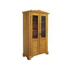 Vitrinenschrank Bücherschrank 2-türig aus Weichholz B: 110 cm -11651-