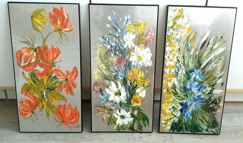 Blumenbilder 3er set - blumenbilder, 3er-set