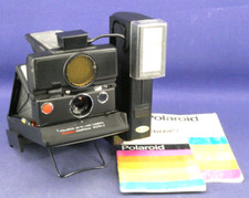 Polaroid SX-70 PolaSonic AutoFocus / Sofortbildkamera SLR SX - 70 & Blitz Flash