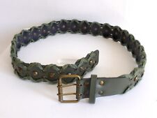 H&M Gürtel aus Leder oliv mit