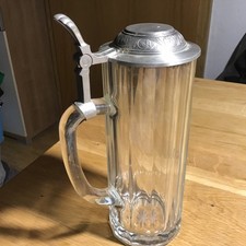 Wmf Bierkrug Glas Zinndeckel