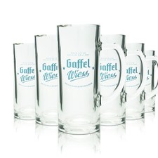 6x Gaffel Bierglas 0,3l