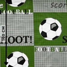 Baumwollstoff Fußball Grün