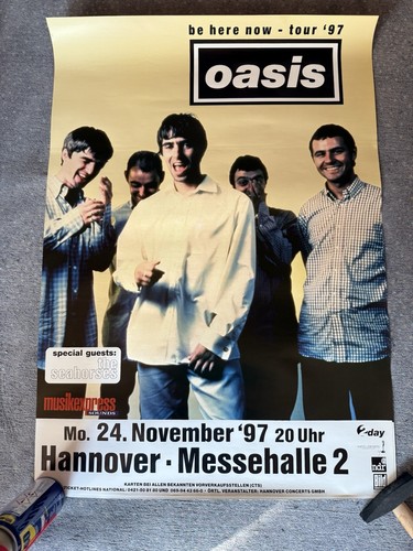 Oasis here now tourposter - oasis,