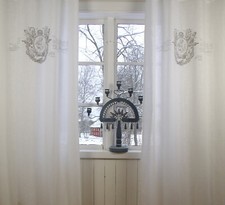 Vorhang jeanne weiss - weiss, schleifen