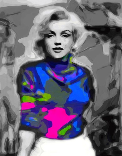 Marilyn monroe neon pop art - pop,
