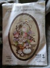 Stickbild blumen - stickbild,