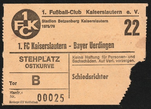 Ticket 1975 1 - 1975/76, 1.fc